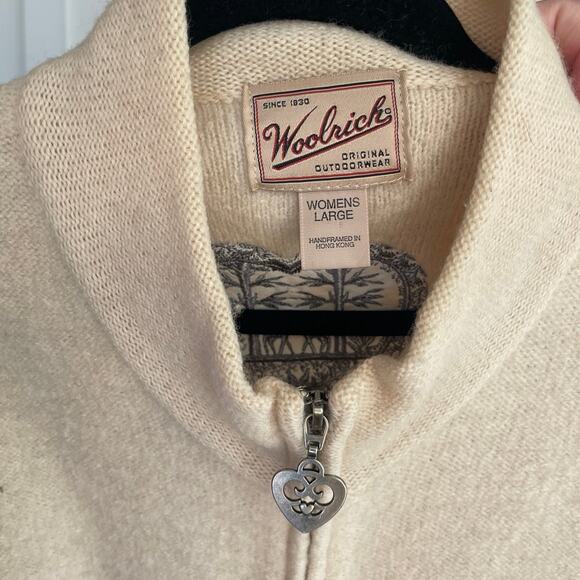 Woolrich womens large wool cardigan - Picture 3 of 4
